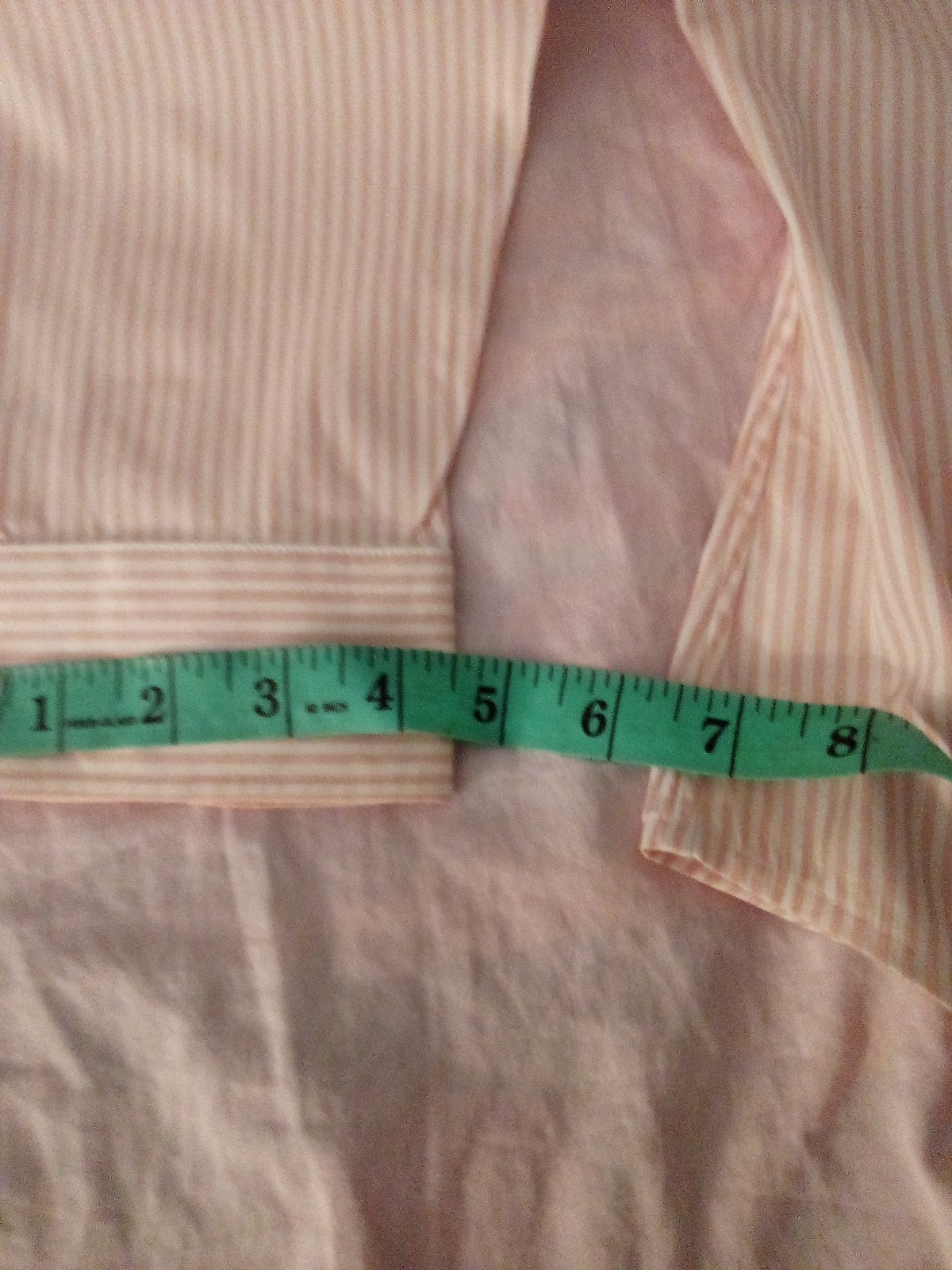 ” Lauren” Ralph Lauren Petite Pink& White Ruffle Front Cotton Shirt Blouse….