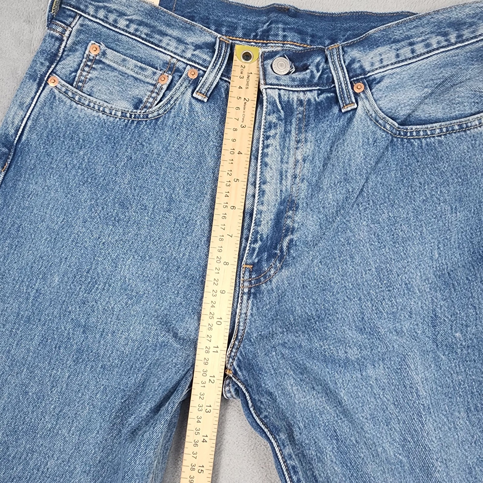 Levis 568 Premium Jeans Mens 32×34 Blue Loose Straight Denim Relaxed Fit