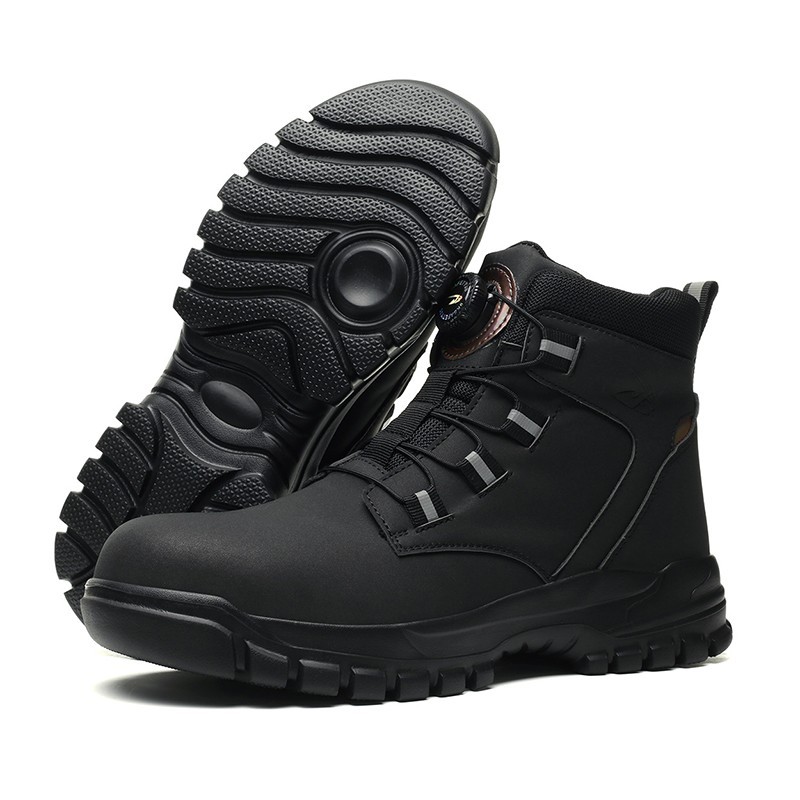 Rotating Button Work Sneakers Steel Toe Shoes Puncture-Proof Protective Shoes
