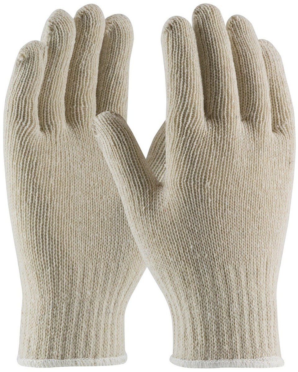12 PR. WHITE COTTON BLEND STRING KNIT PROTECTIVE WORK GLOVES GLOVE LINERS LARGE