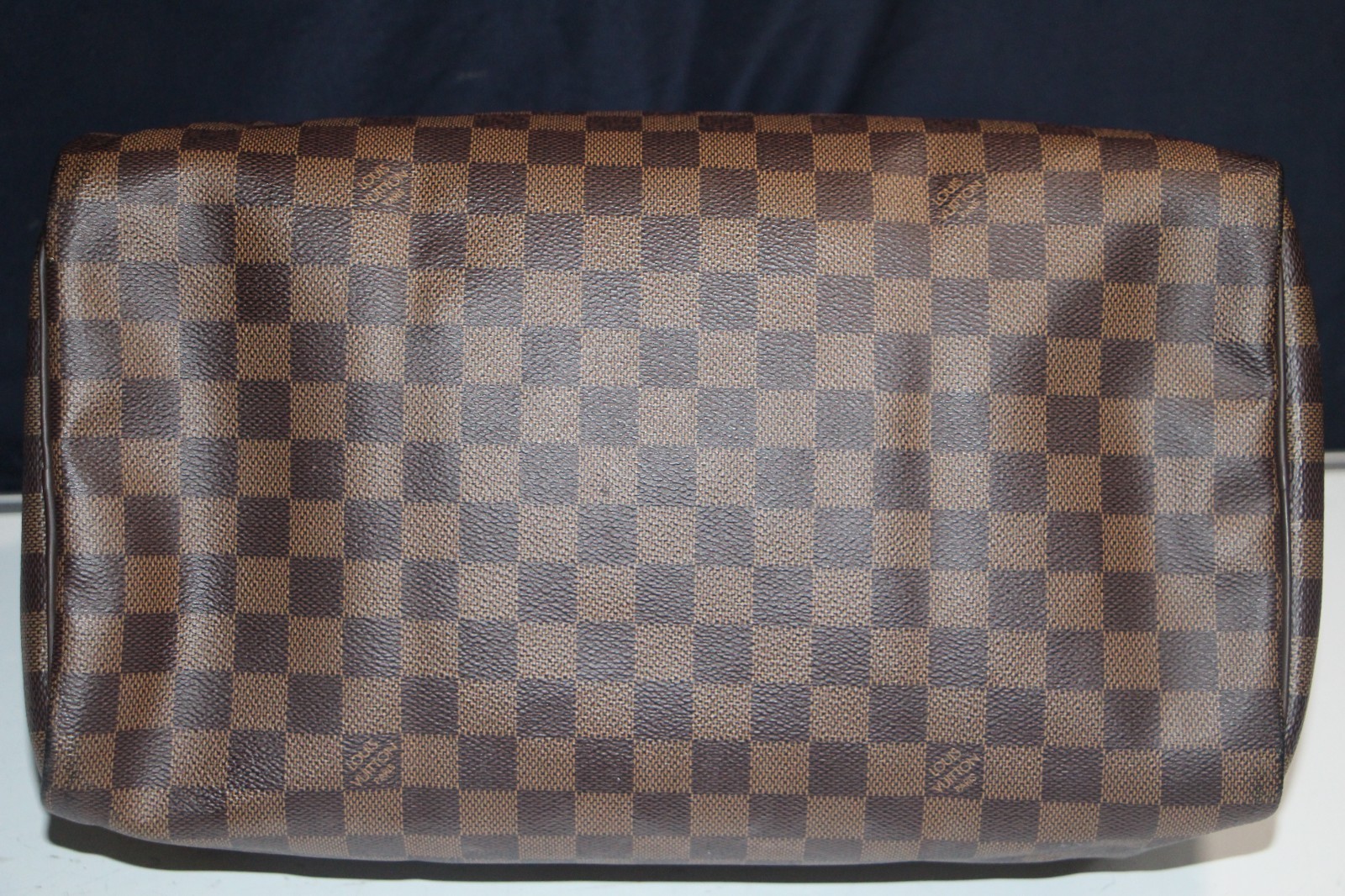 Louis Vuitton Speedy 35 Damier Ebene Brown Canvas Satchel Bag