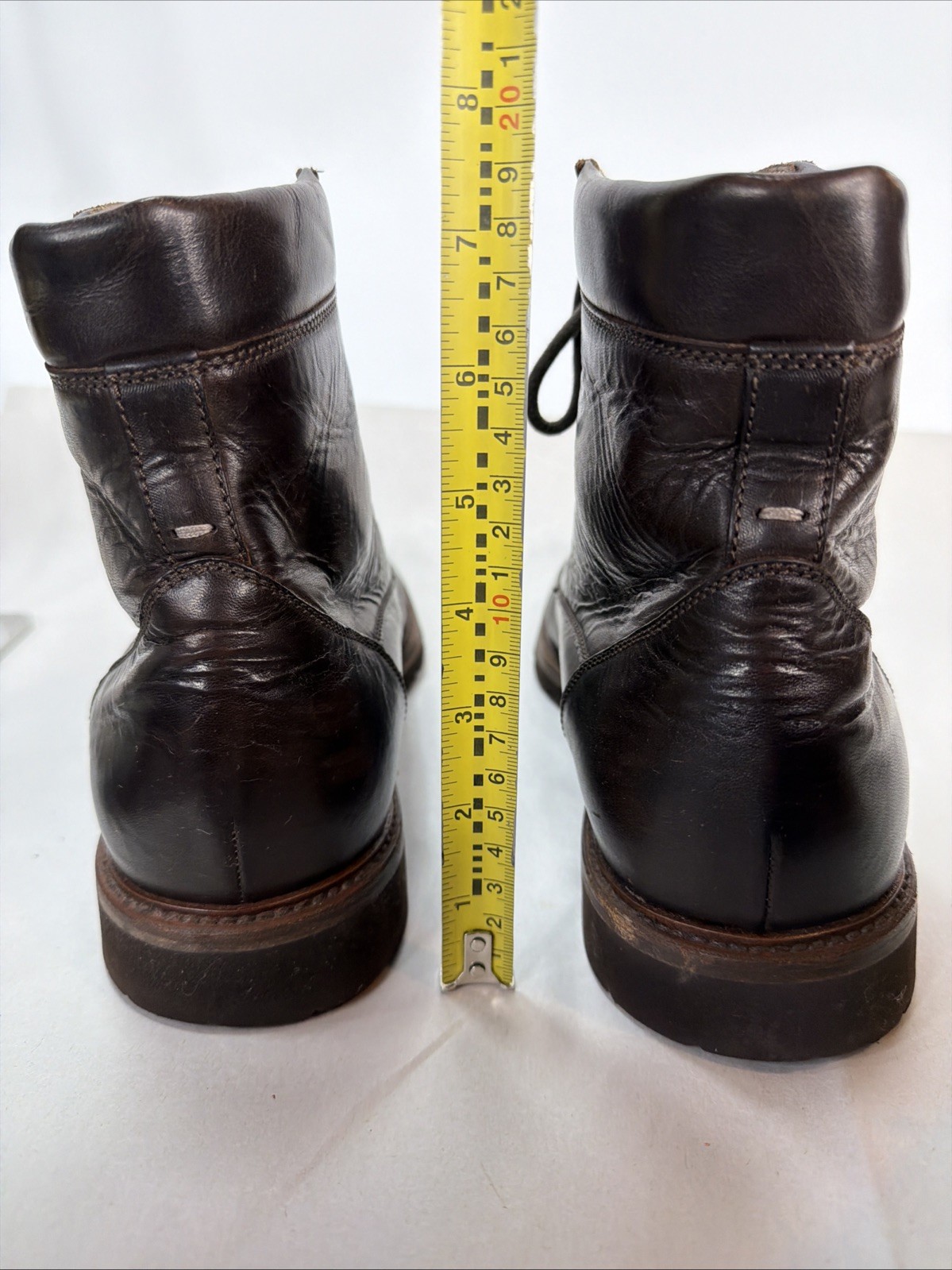 Brunello Cucinelli Leather Combat Boots Size 45 in Brown