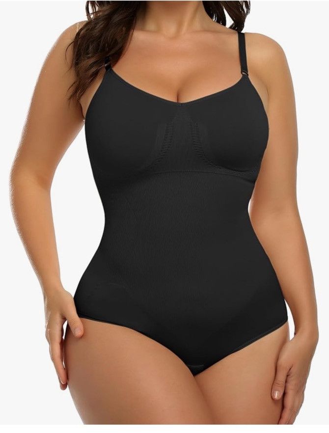 Shaperin Tummy Control Body Suit Slimming Shapewear Black Size XXL