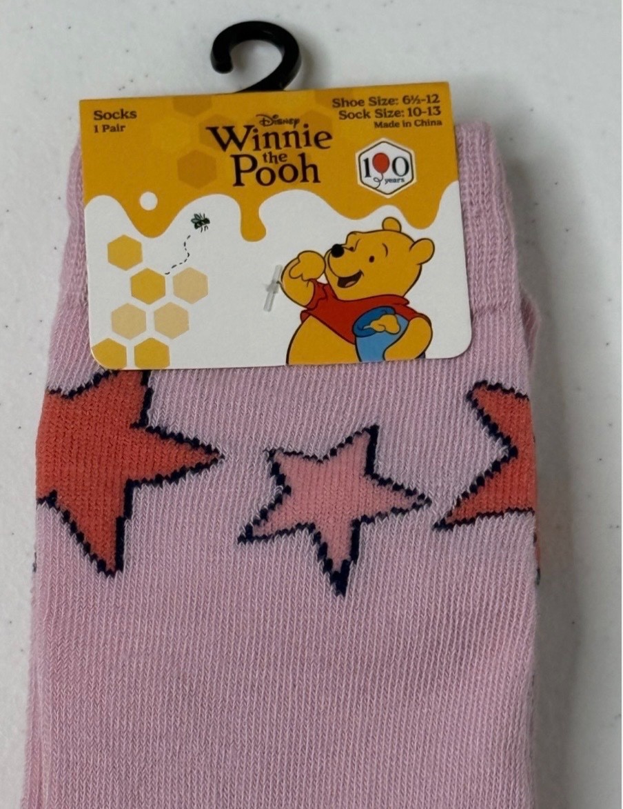 NWT Disney TIGGER Crew Socks, 100 Year Anniversary Collectible Winnie the Pooh