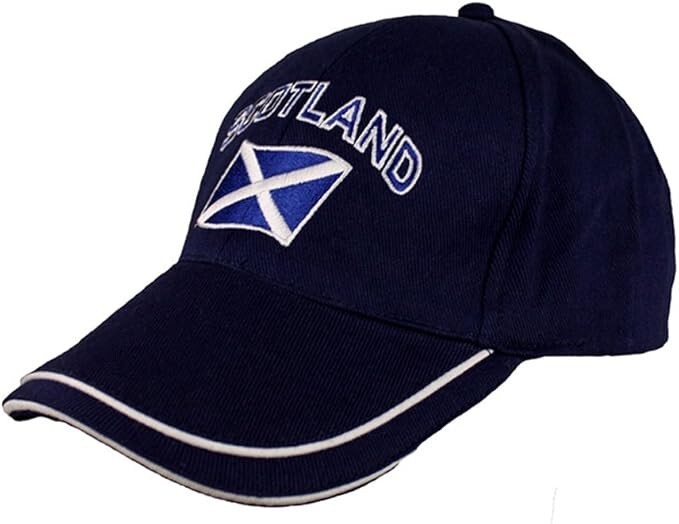 Scotland Curved Flag Baseball Cap Navy
