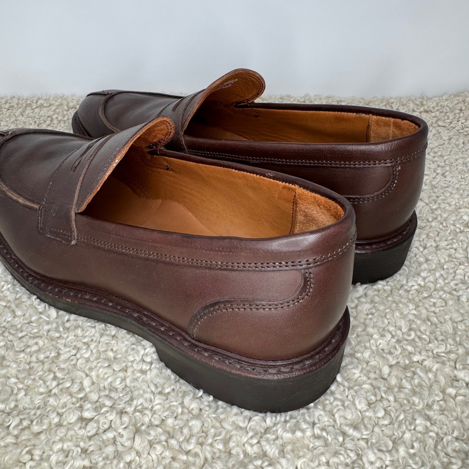 Allen Edmonds Denali Slip On Penny Loafers Men 11 D Dark Brown Leather