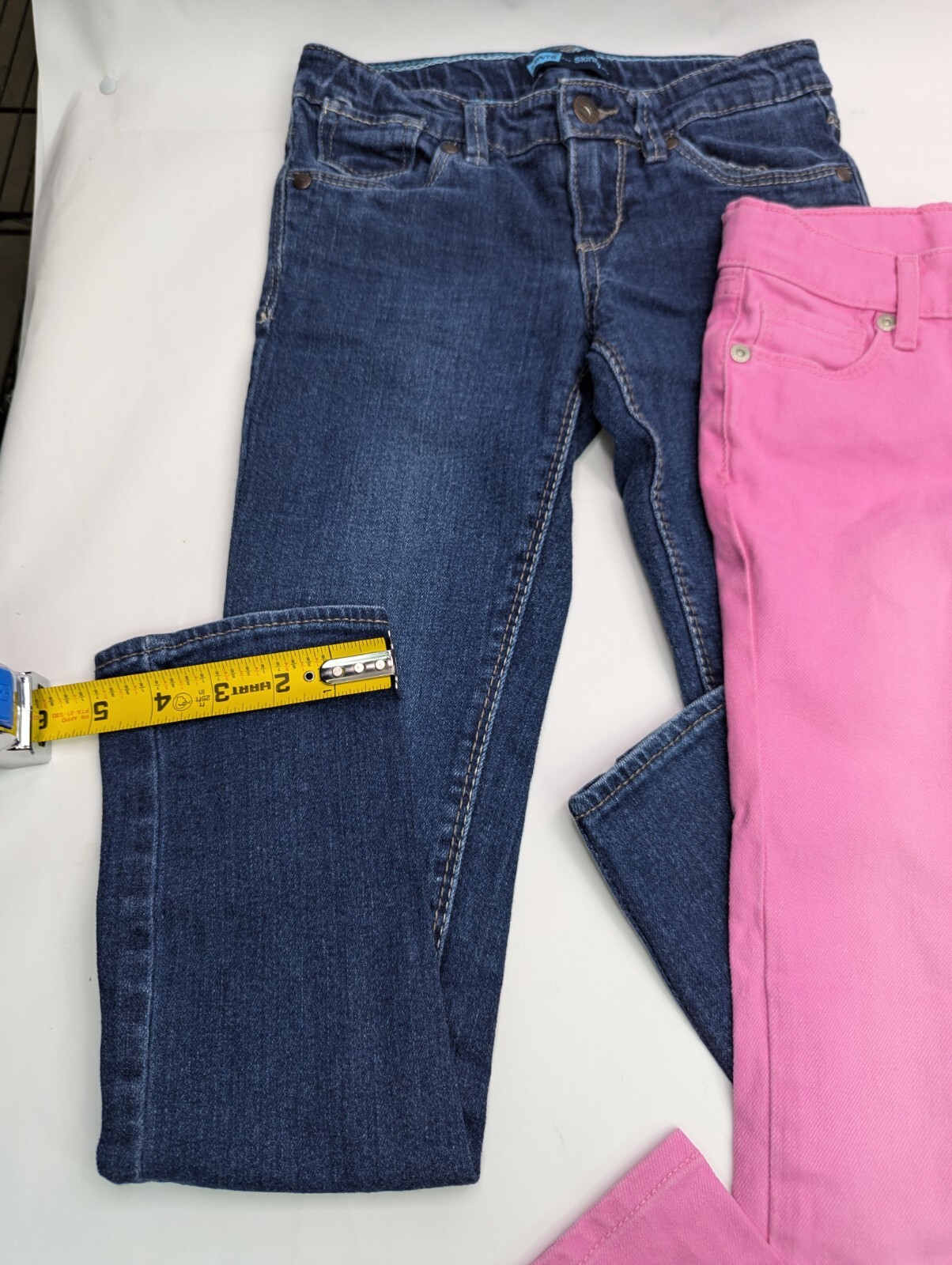 LOT x 3 = (2 x Levis) + (1 x Sonoma) Kids Jeans, Girls 7-Reg, Blue, Pink Skinny
