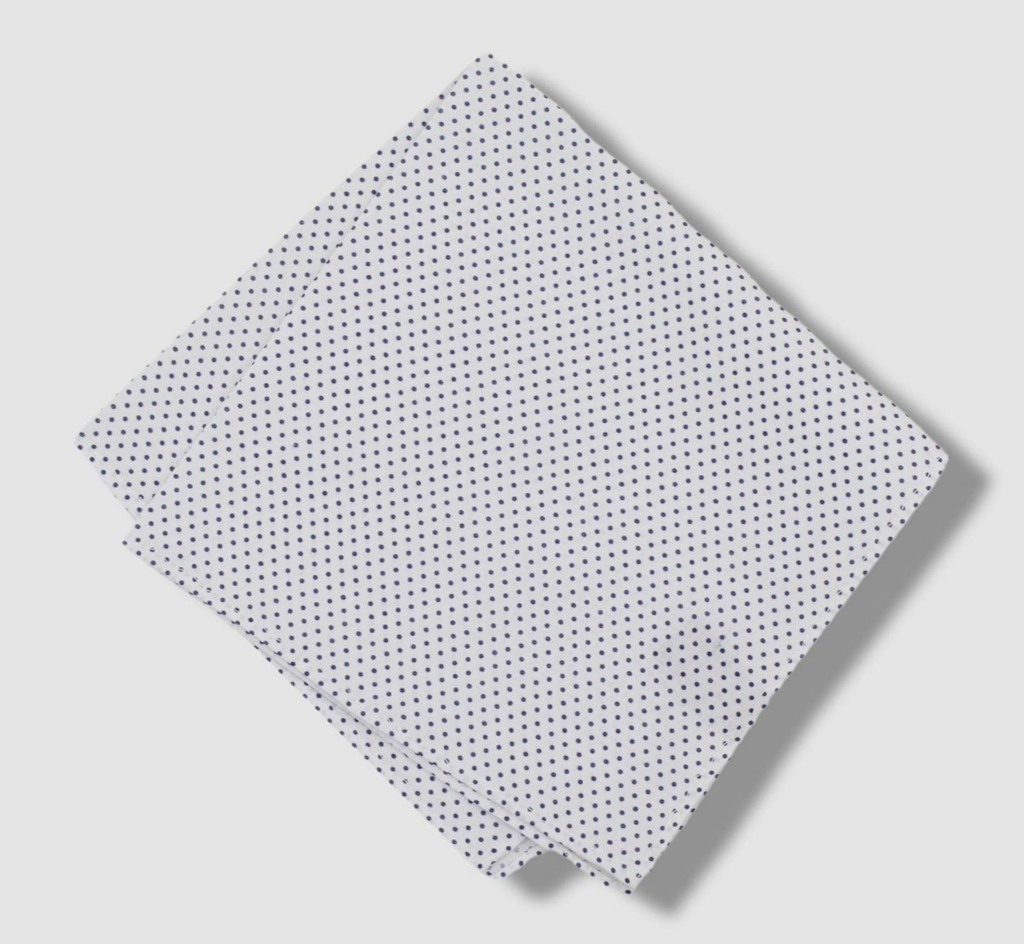 $36 Bar Iii Mens White Polka Dot Handkerchief Cotton Pocket Square 12.5 X 12.5