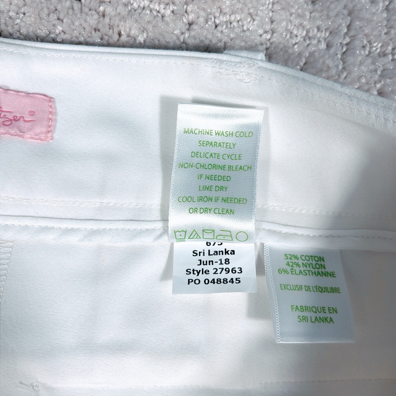 Lilly Pulitzer Chantal Stretch Dinner Pants Womens Size 00 White New Tags Resort