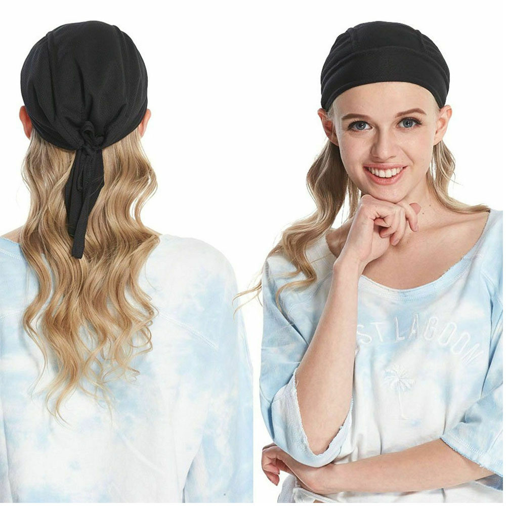 2-Pack Cooling Helmet Liner Do Rag Skull Cap for Men Head Scarf for Motorcycle