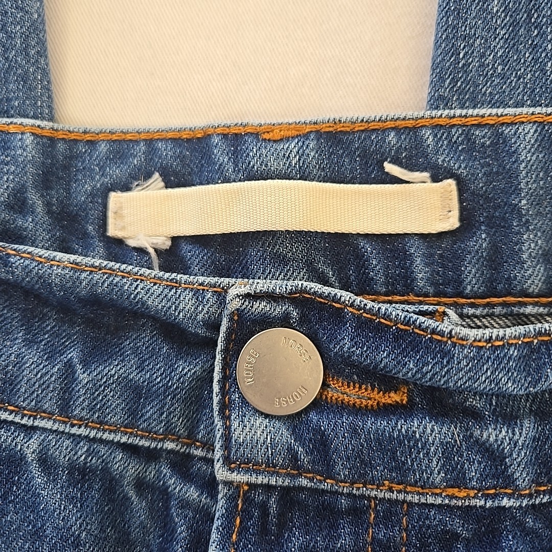 Norse Projects Copenhagen Faded Denim Jeans Men’s 32 Slim (32×30) Button Fly