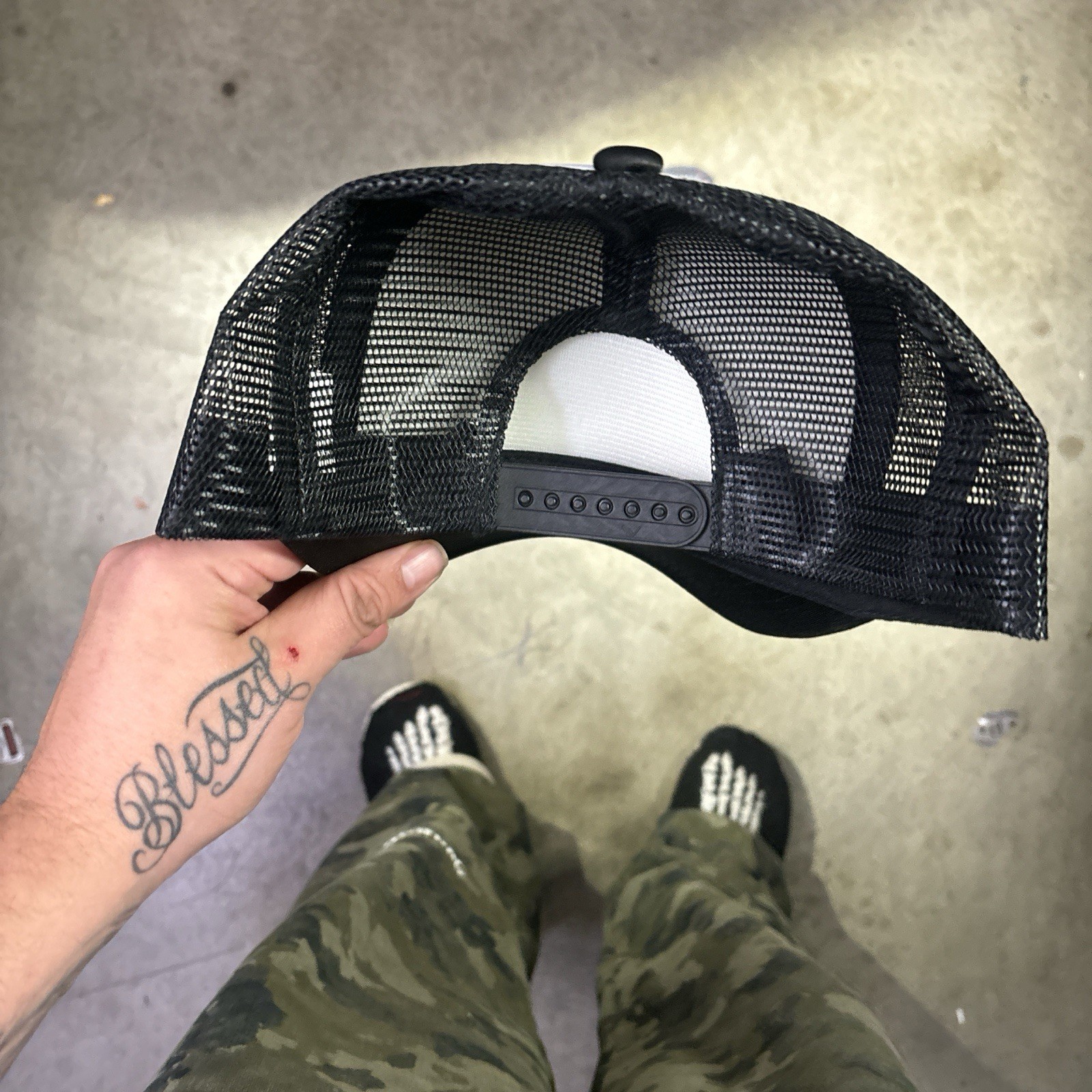 Nerd n.e.r.d pharrell Black Trucker Hat Y2K