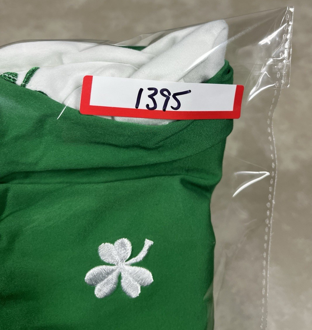 Loudmouth Green White Shamrock Golf Shorts Size 38 1395