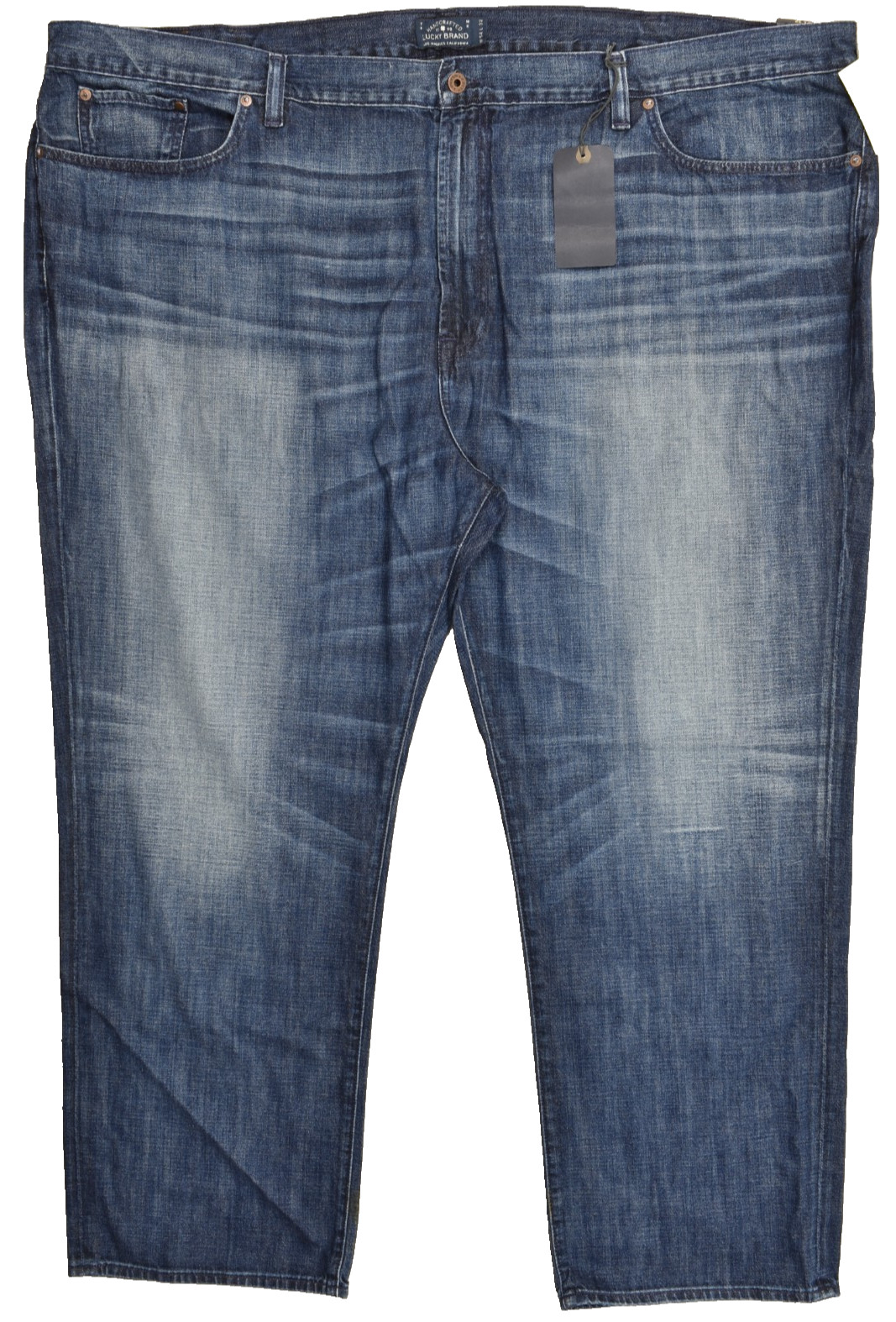 Lucky Brand Men’s 181 Relaxed Straight BIG 54×32 Blue 100% Cotton Jeans NEW