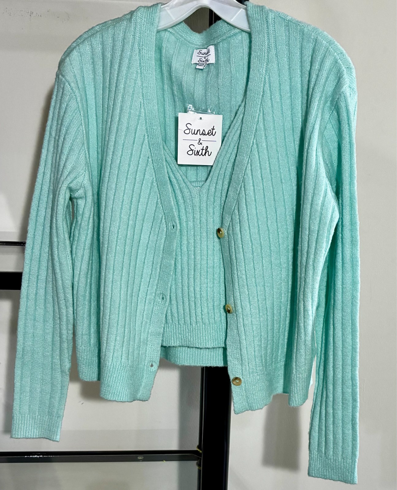 NWT-Sunset & Sixth 2 Pc Cardigan Sweater Set – Size M (7-9)