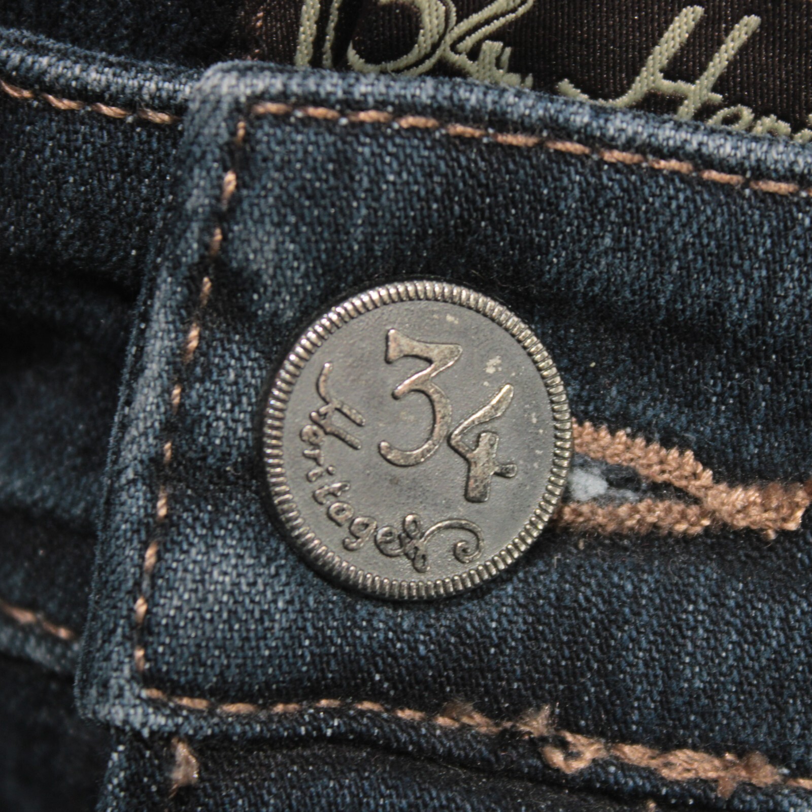 34 Heritage Cotton Blend Charisma Five Pocket Jeans Size 48 x 34 Blue Denim