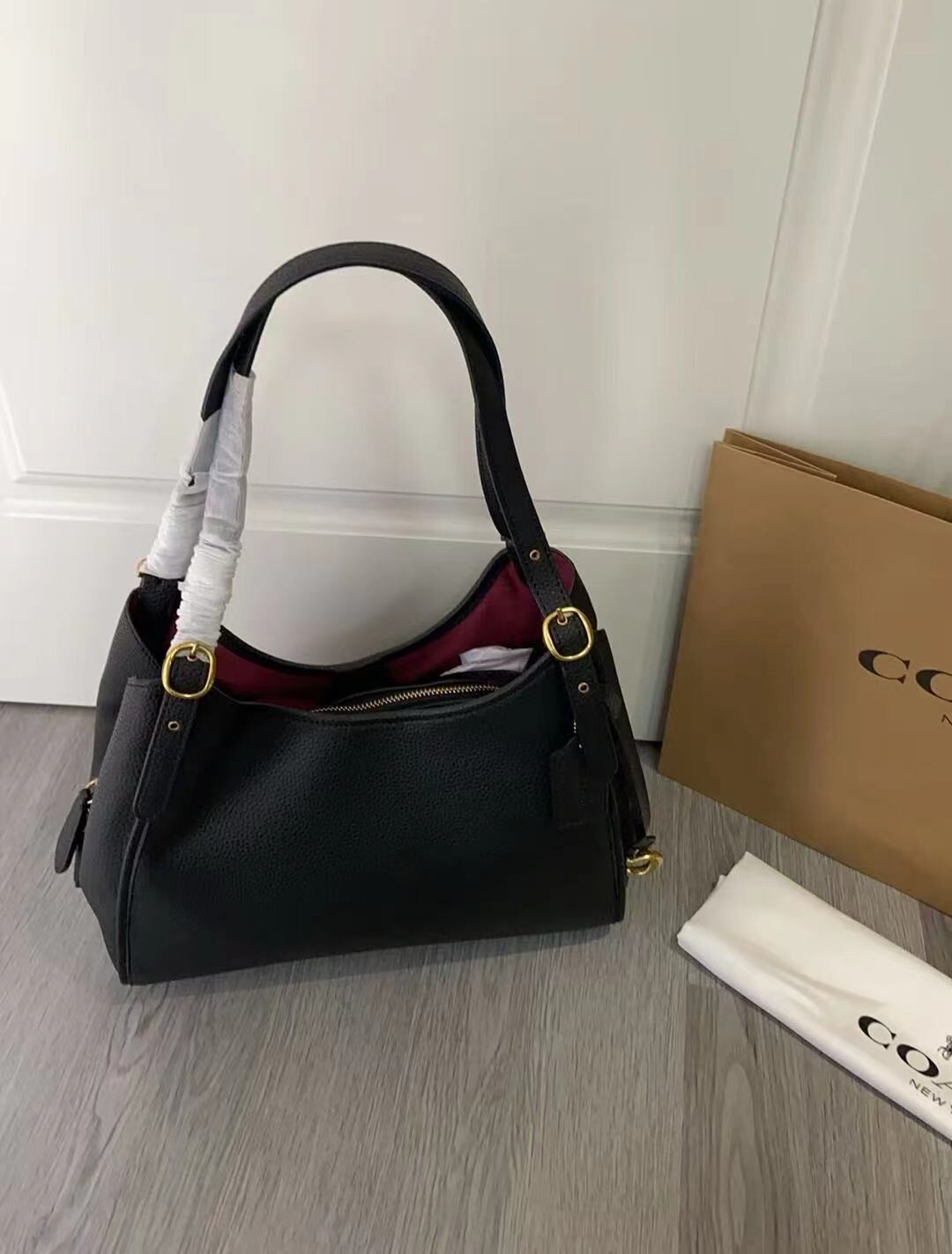COACH Lori Shoulder Bag C4824 Black Women’s Bag Outlet NEW