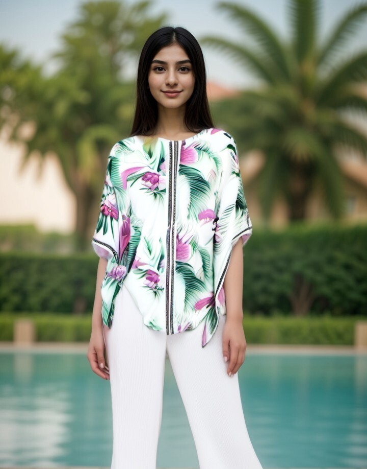 MODE LIA BOUTIQUE FLORAL KIMONO TOP SZ M 8 10