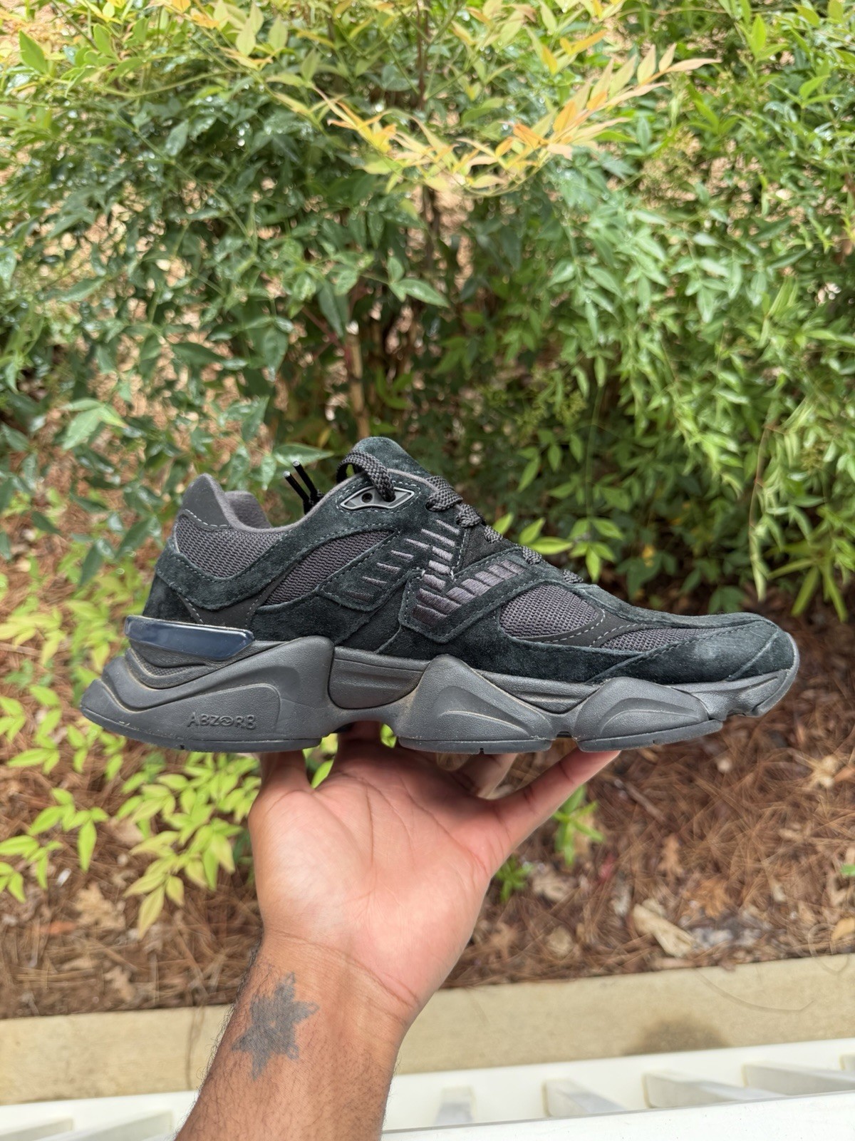 Size 9 – New Balance 9060 Triple Black Suede