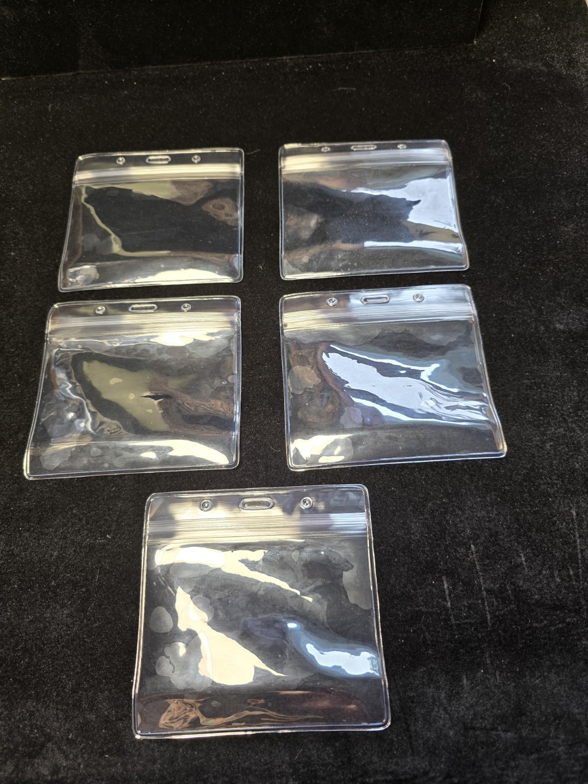 5 Pack- 4×3 Inches Horizontal Badge,Clear ID Card Holder Fishing/Hunting License