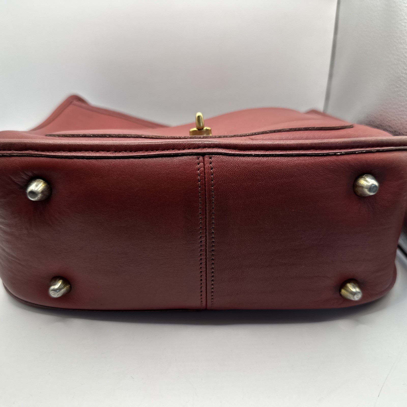 vintage red Coach Stewardess Bag (#9525)