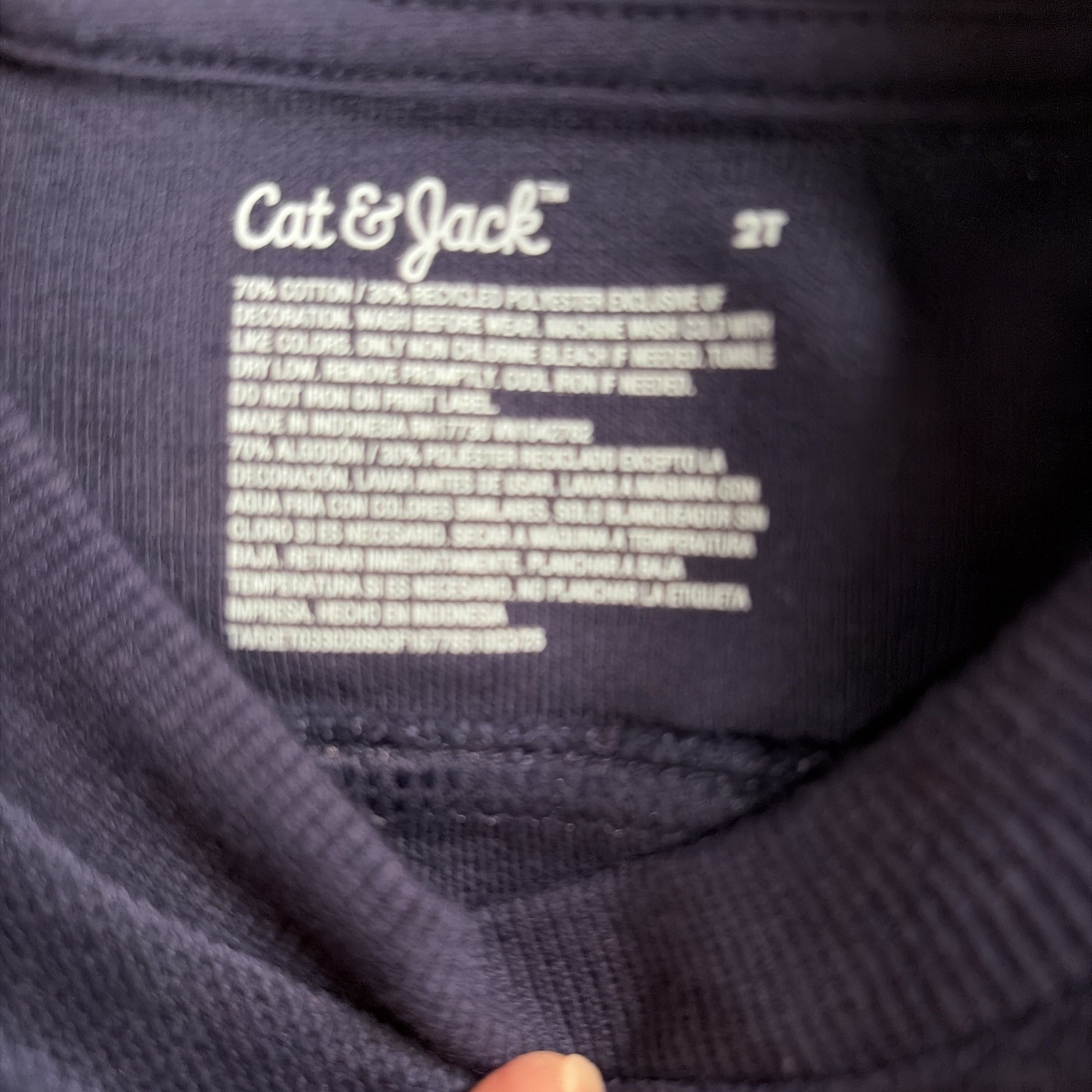 Cat & Jack Navy 2-Piece Sweatshirt & Pants Set 2T Flexible Drawstring Pockets