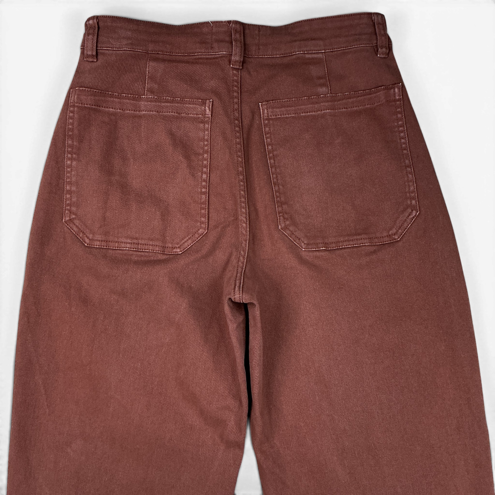 Everlane The Utility Barrel Pants Womens sz 4 Denim Jeans Rosewood Brown Organic