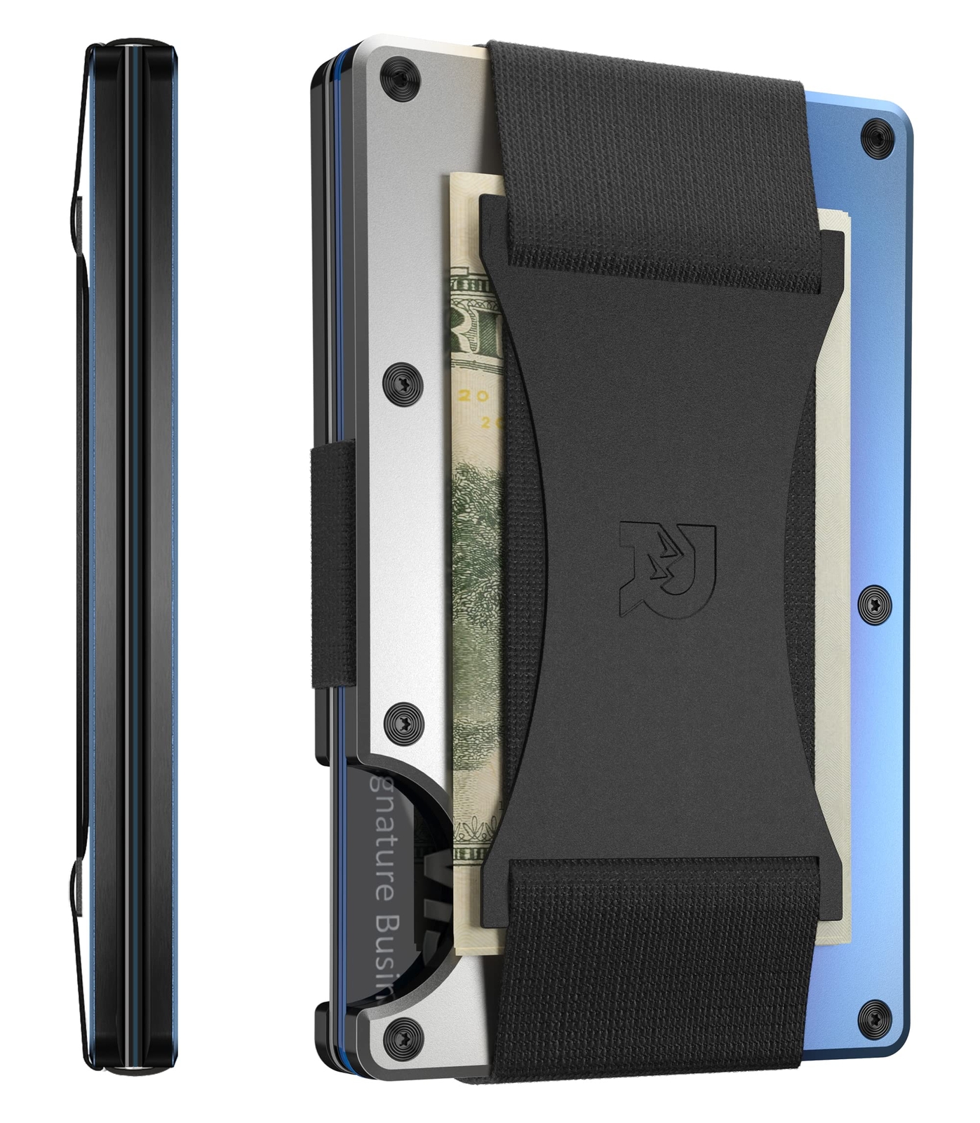 The Ridge Minimalist Slim Wallet Card Holder-Aluminum Metal Wallet with Cash