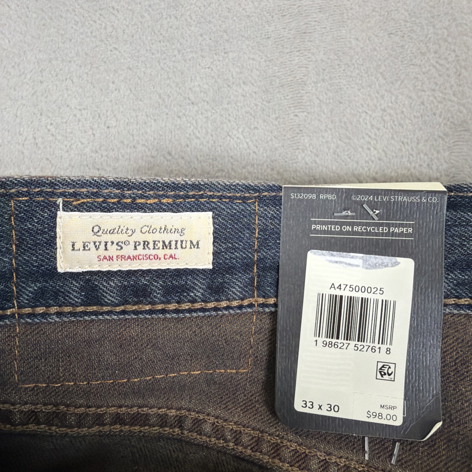 Levi’s Premium 578 Baggy Denim Jeans Men’s Size 33×30 Blue Cotton Y2K