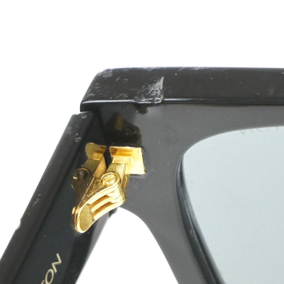LOUIS VUITTON Escape Square Sunglasses Eye Wear Plastic Black GHW Z1496E 36EG390
