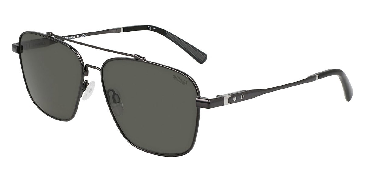 Shinola Collection Flexon Sunglasses SH2100S 001 Satin Black w/Case Retail $300+