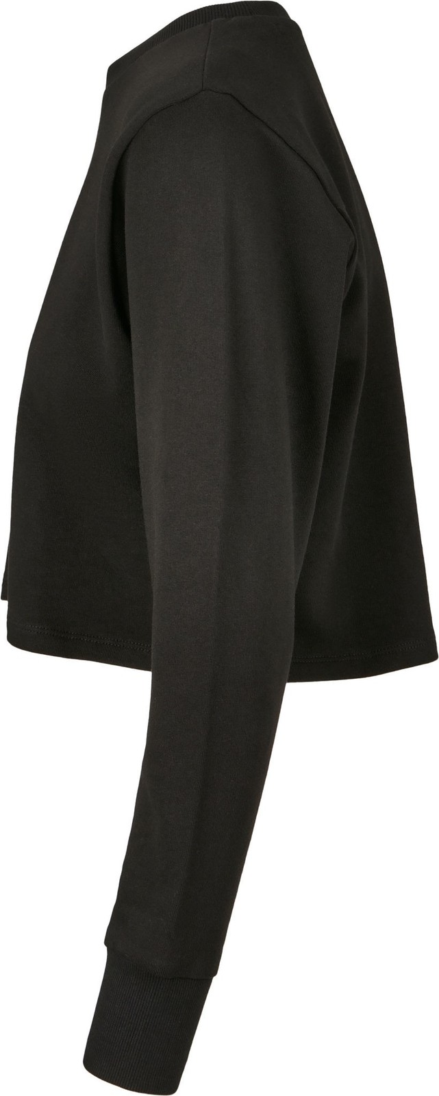 Build Your Brand Women’s terry cropped crew – Collar, Set-in sleeve, No pockets