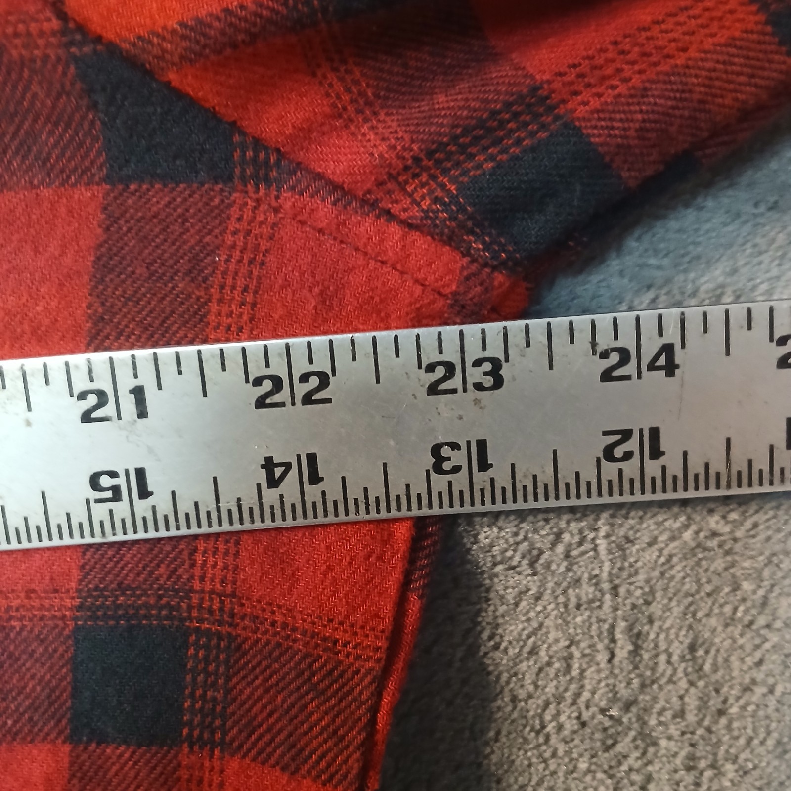 WRANGLER RETRO SHIRT MENS L RED PLAID FLANNEL PEARL SNAP WESTERN
