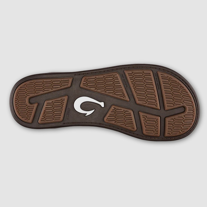 NEW SEAL OluKai Tuahine Men’s Fox Waterproof Leather Sandals Comfort Flip Flops