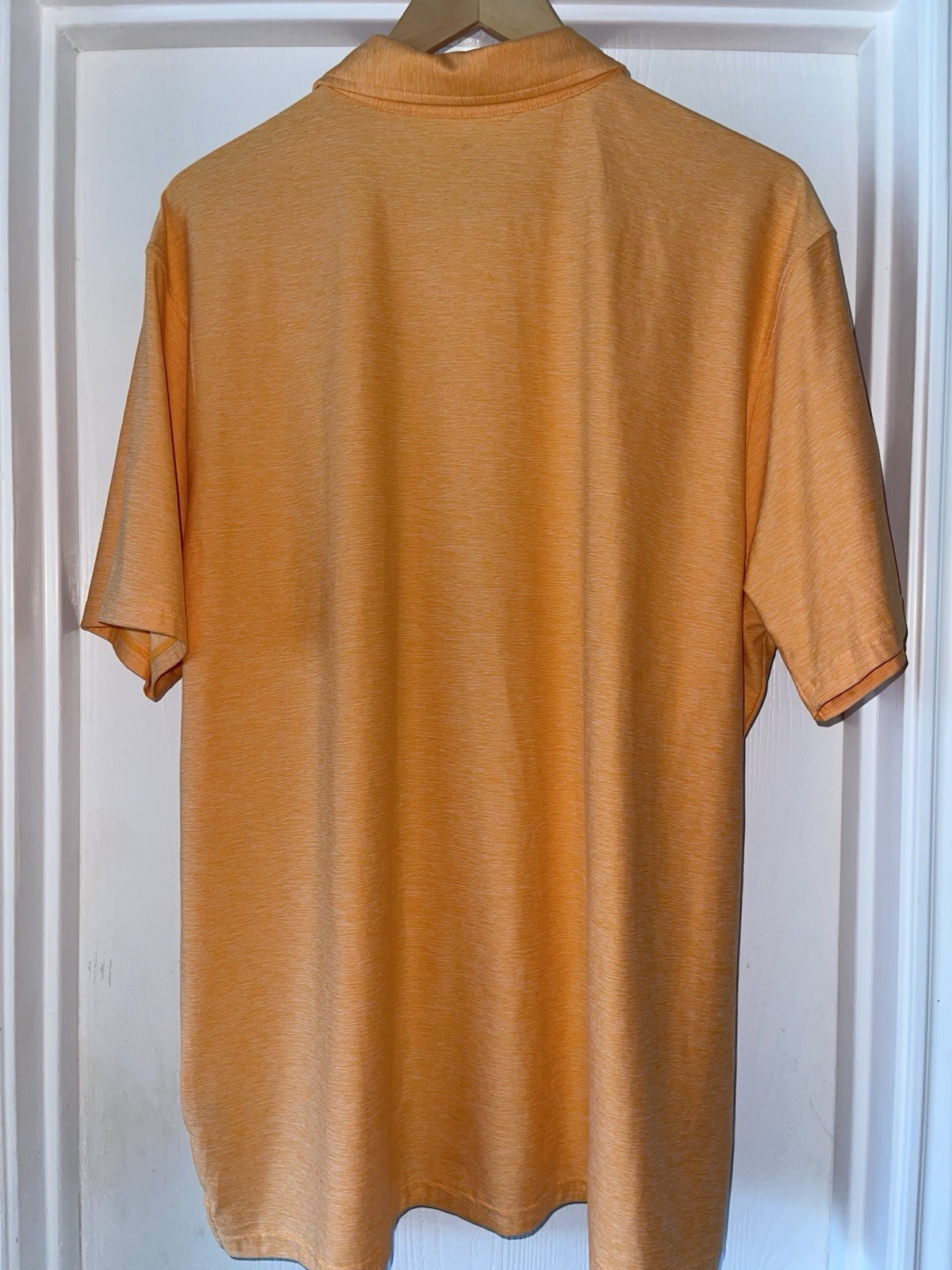 Antigua Men’s Orange Heather Polo with Embroidered Team Crest