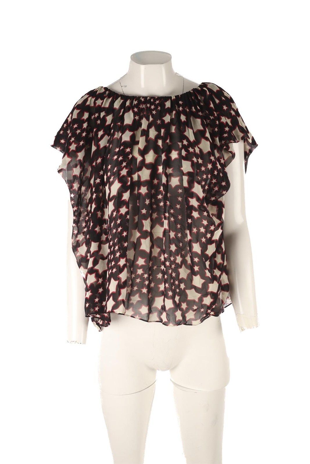 SAINT LAURENT BLACK SILK TOP FR 38 UK 10