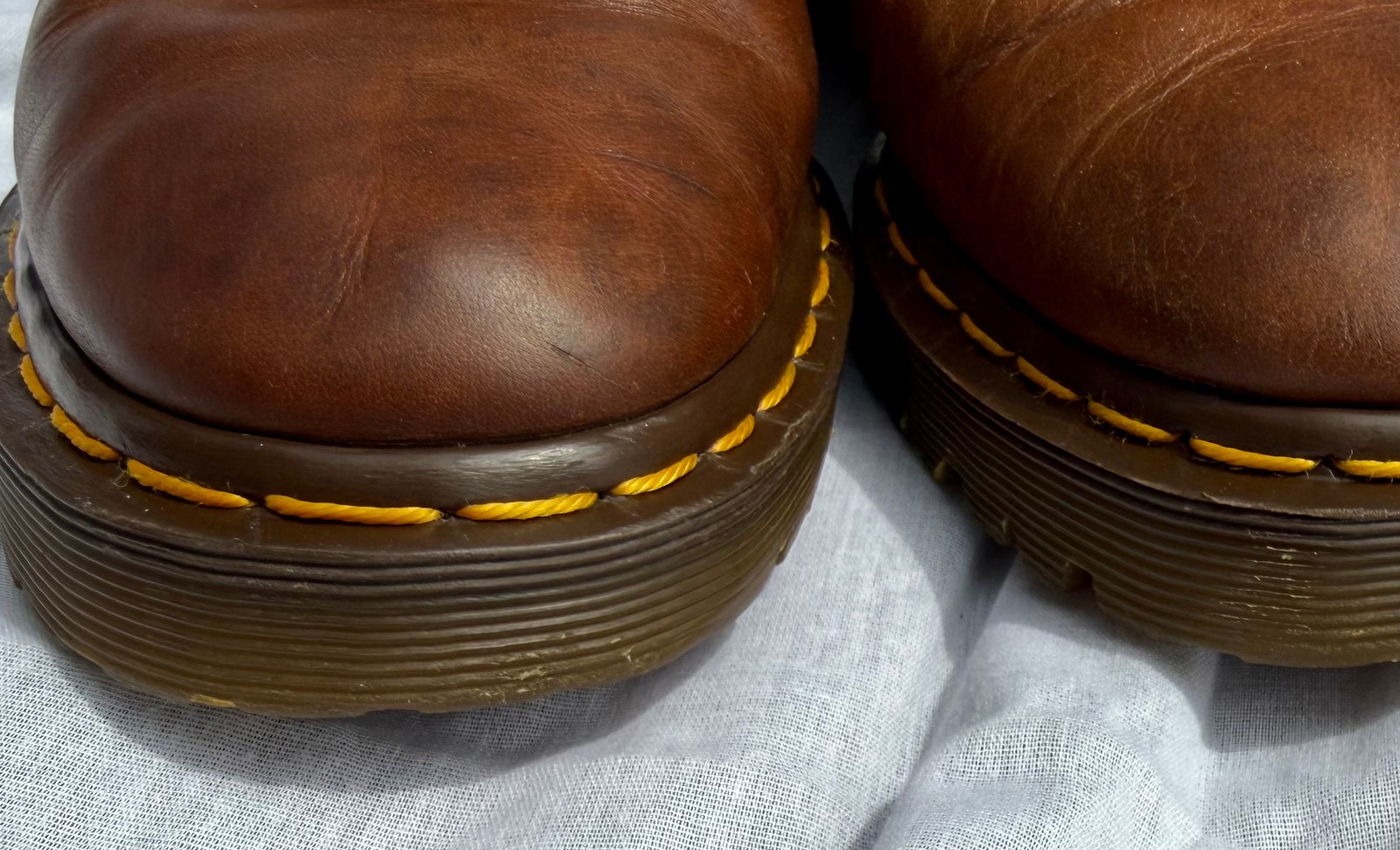 Vintage Dr Martens 1561/59 Brown Leather 4 Eye Oxford Shoes Made in England