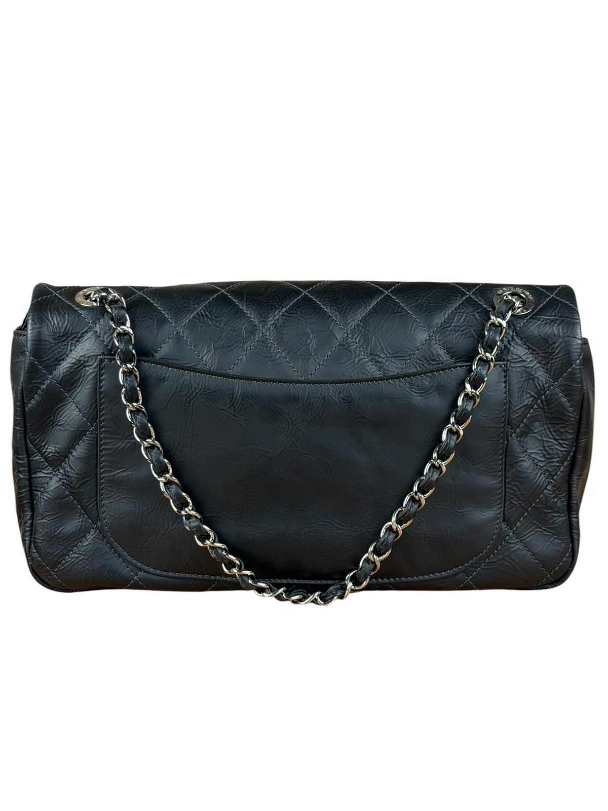 Size OS – Chanel Black Leather Ultimate Stitch Single Flap Bag 2010 / Pre-Owned