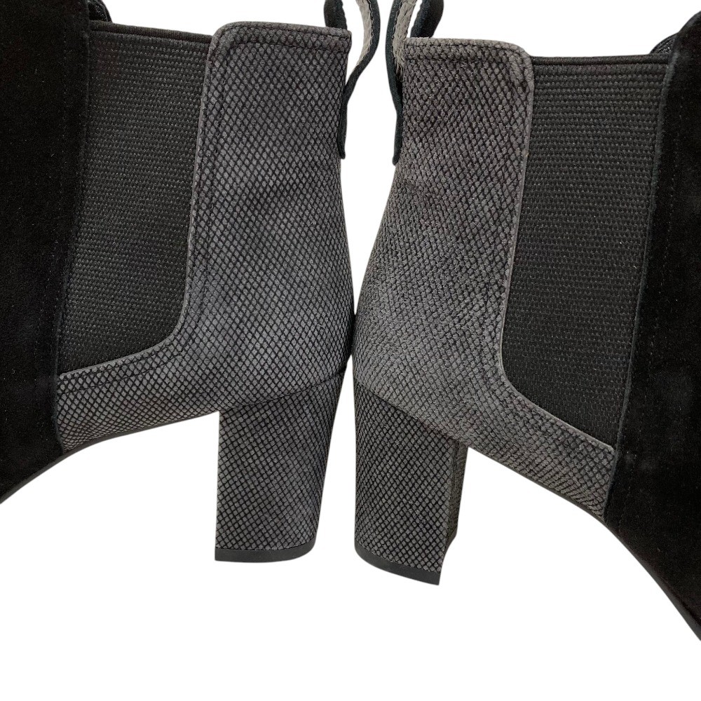 REGAL Side Gore Short Boots 9.3″” Black Gray Women USED