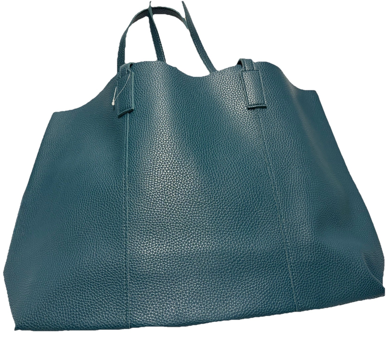 Teal Blue Green Leather Handbag NWOT – Medium Peacock Seafoam Boho Satchel Bag
