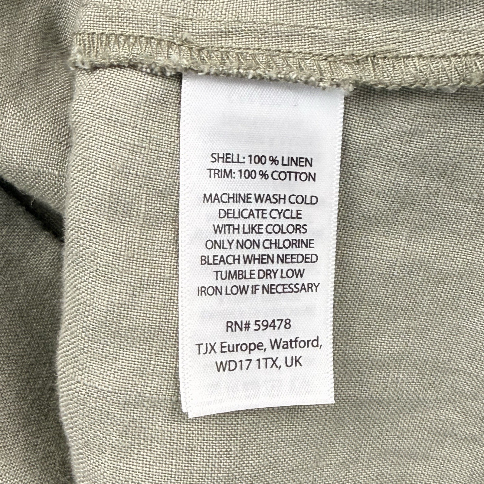 Saint Tropez West 100% Linen Jacket S Green Military Utility Safari Travel Beach