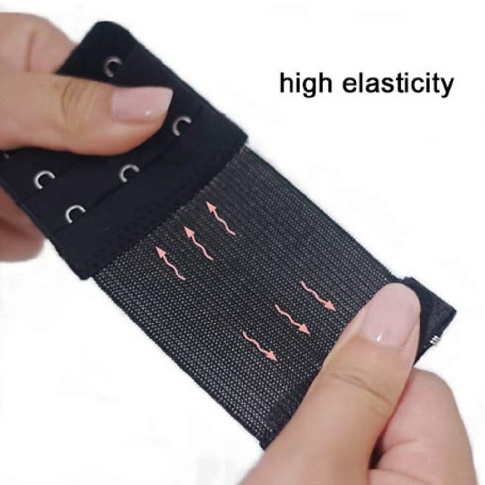 4Pcs Bra Extender 3/4 Hooks with Elastic 3 Rows Underwear Strap Belt Extension