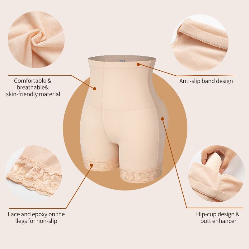 Women Padded Underwear Fake Ass Butt Lifter Hip Enhancer Body Shaper Boyshorts