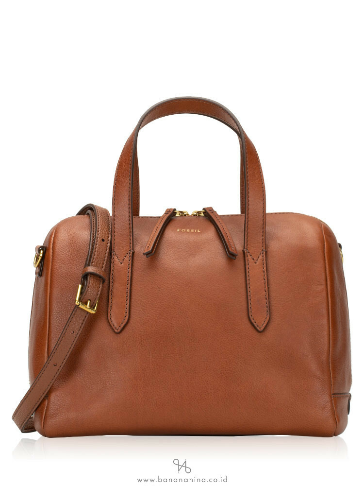Fossil Sydney Satchel Crossbody Brown Leather Handbag SHB1978210 NWT $180 FS