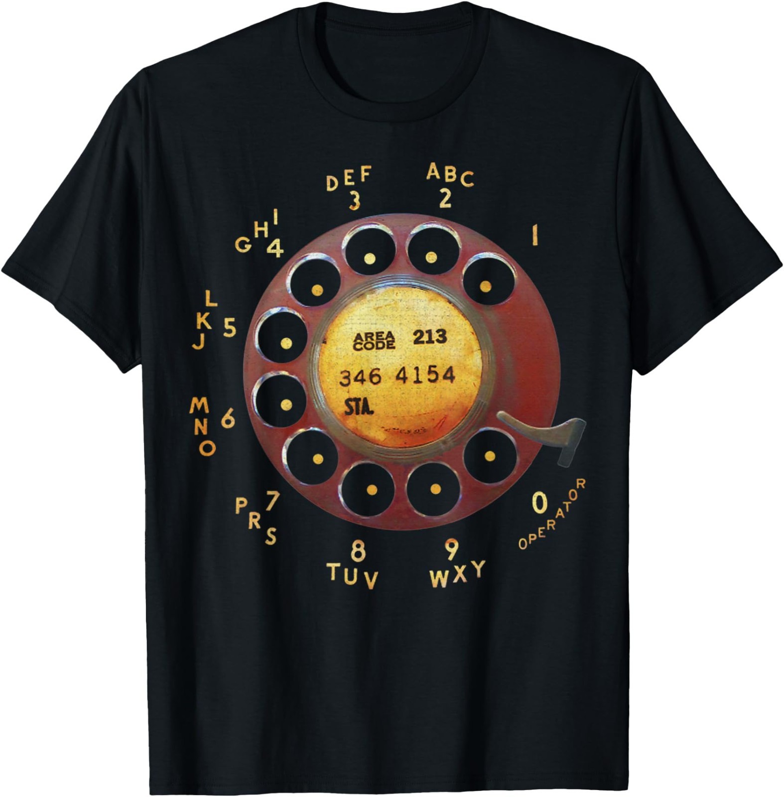 Retro Dial Plate Rotary Dial Phone Vintage Telephone Gifts T-Shirt