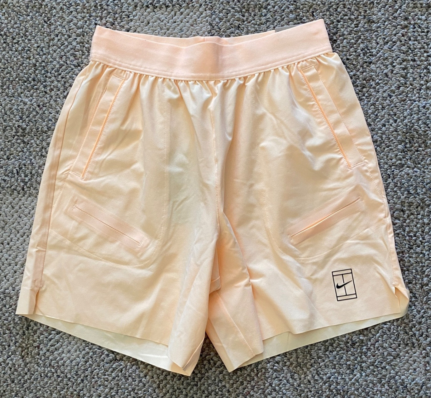 Nike Court Advantage 6″ Tennis Shorts Dri-FIT Peach FZ6913-860 Men’s L Large