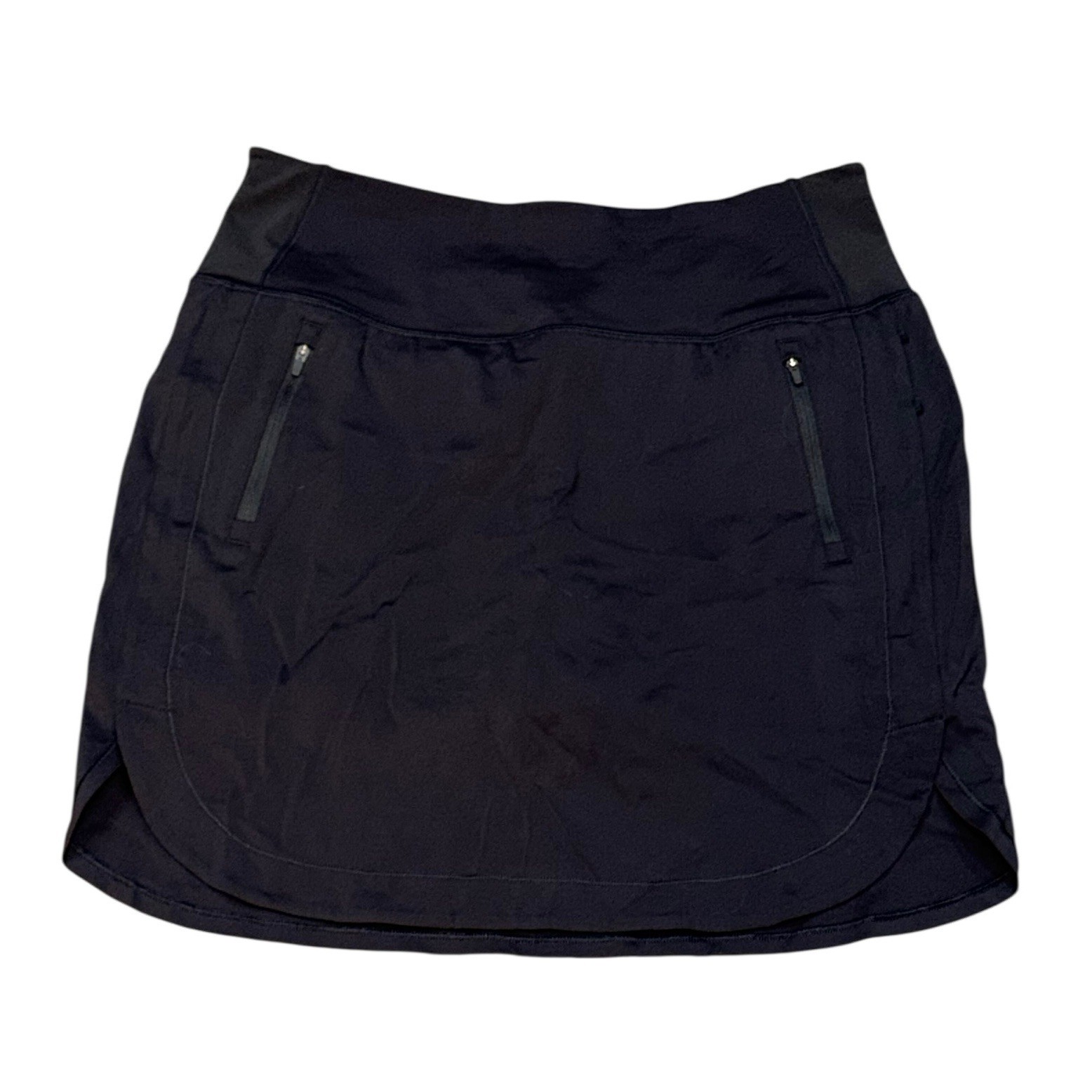 Athleta Womens Fairway Golf Skort 18″ Black Size Large High Rise Preppy Stretch
