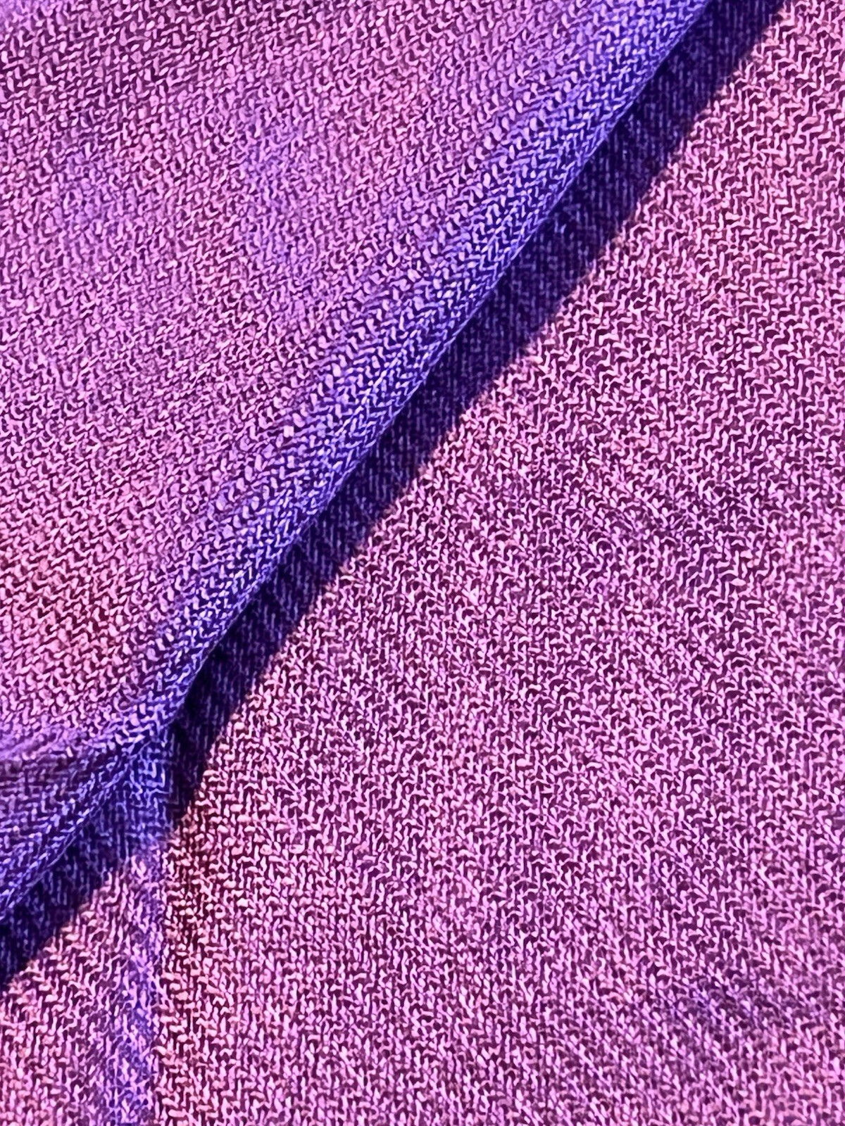 100% Pashmina Scarf Wrap Shawl Purple Sheen 4” Fringe 69”x 27.5” Approx Tag New