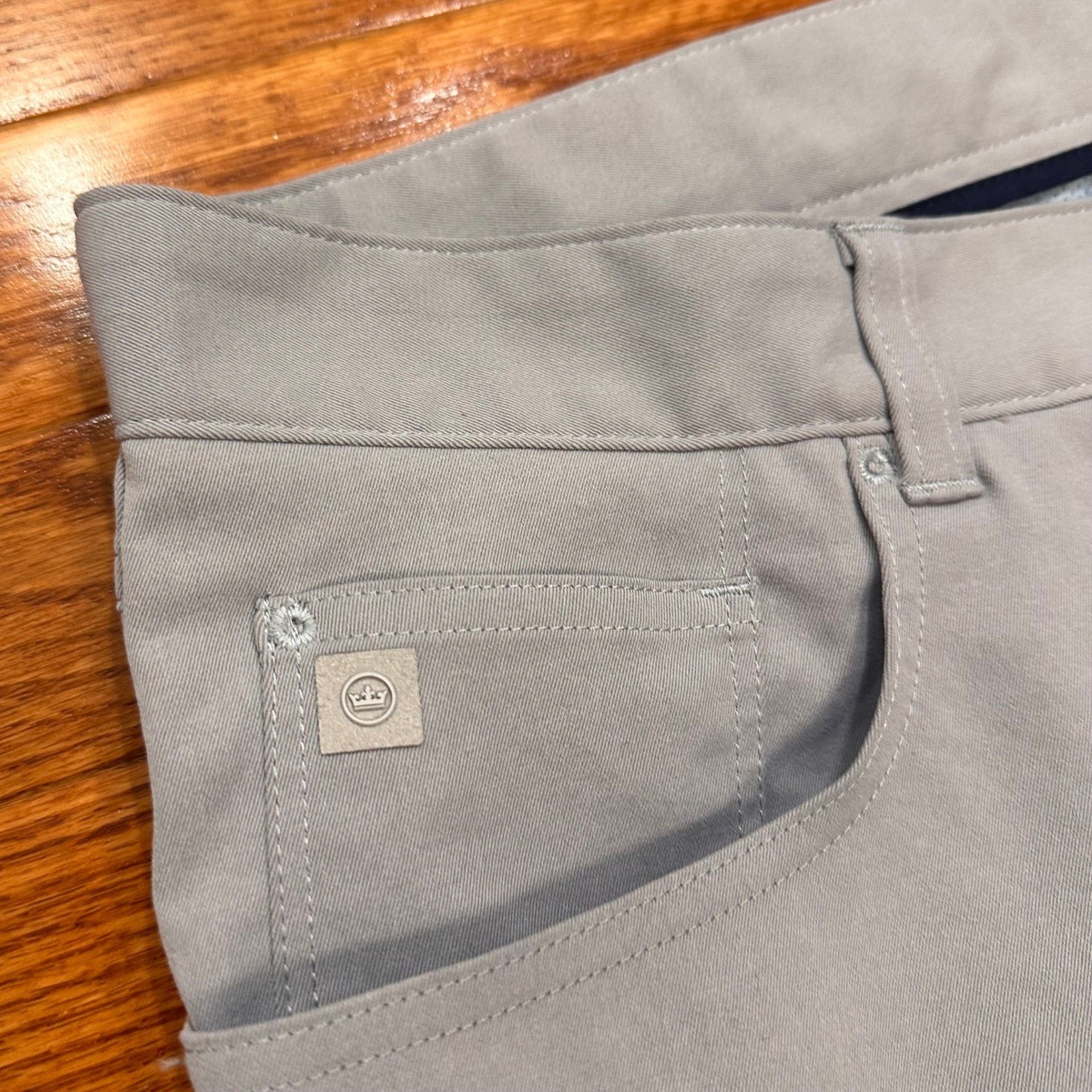 Peter Millar eb66 Performance Five Pocket Pants Fits Mens 36×28 Gale Gray Golf