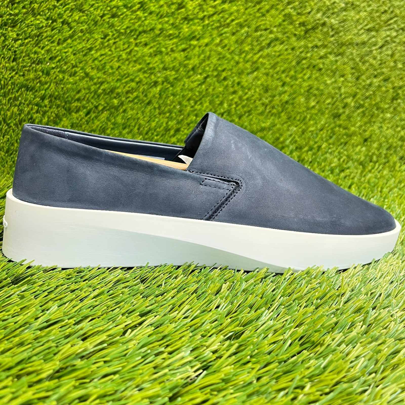 Wolf & Shepherd Cruise Mens 6.5 Womens Size 8 Blue White Leather Slip On Shoes
